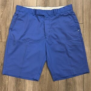 RLX Ralph Lauren Classic Fit Cypress Liberty Blue Flat Front Golf 10" Shorts 34